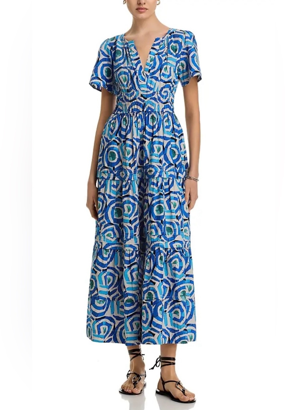 Area Stars NWOT Women’s “Hampton” Short Sleeve Midi Dress With Pockets. Sz XS.